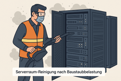 Serverraum-Reinigung nach Baustaub für IT-Desaster-Recovery