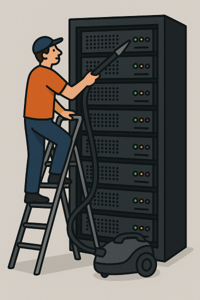 Serverwartungs- und Reinigungsmaßnahmen