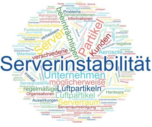 Serverinstabilität durch Luftpartikel